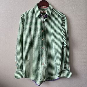 Robert Graham Shirt Green Men's Medium